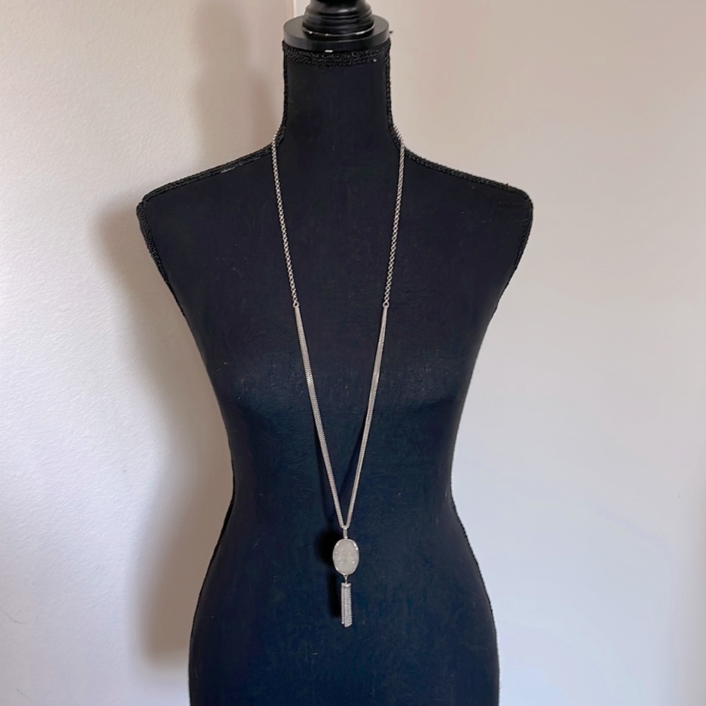 Silver Necklace with tassel